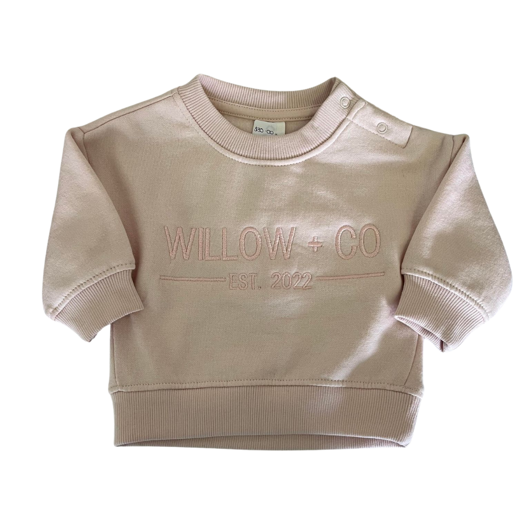 WILLOW+CO CREW - LIGHT PINK