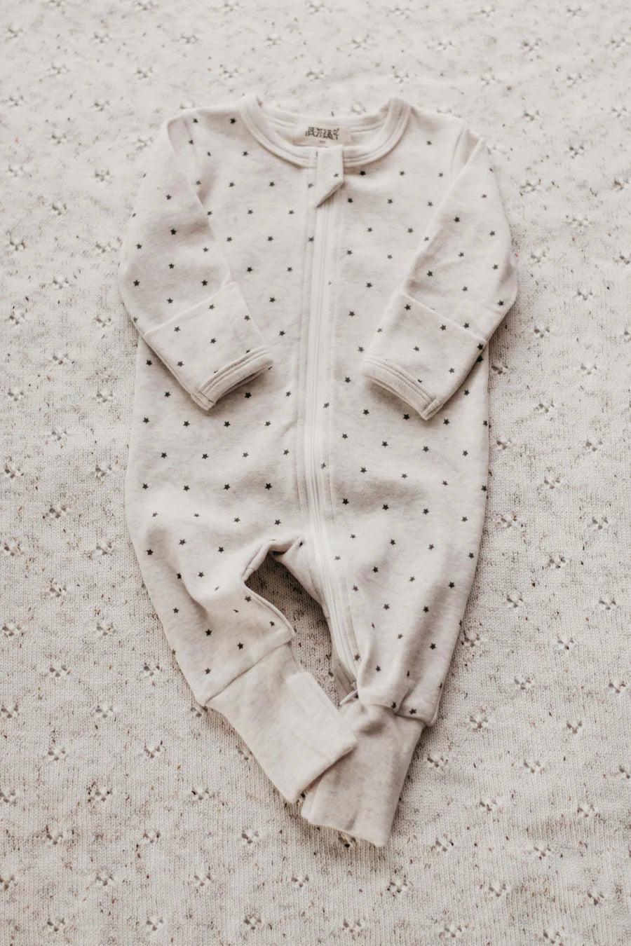 CHARCOAL STARS ZIP SUIT