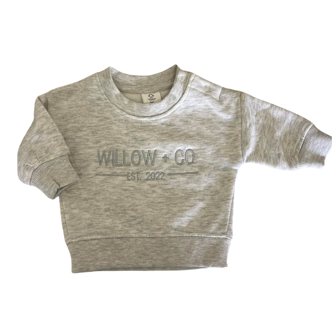 WILLOW+CO CREW - GREY