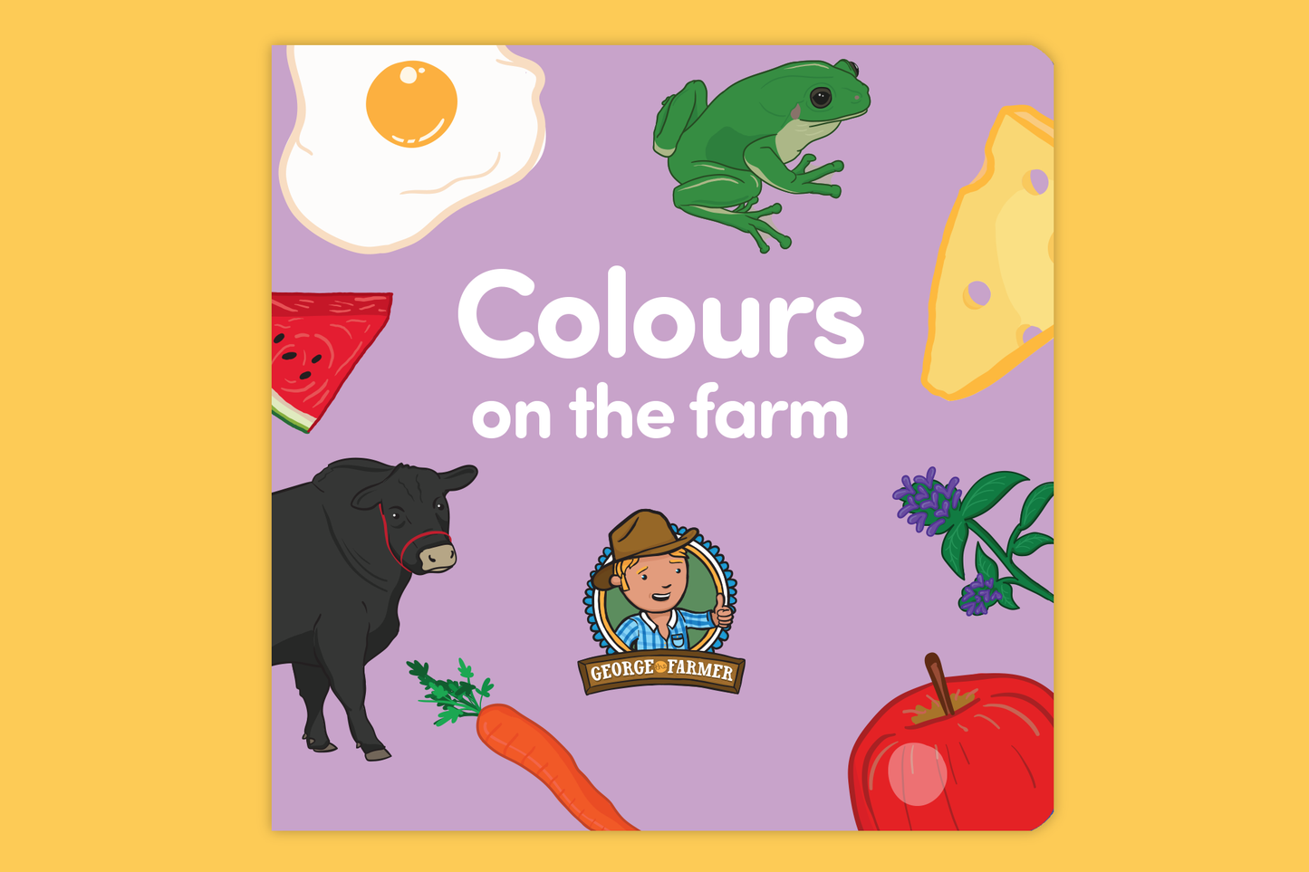 GEORGE THE FARMER COLOURS ON THE FARM BOARD BOOK