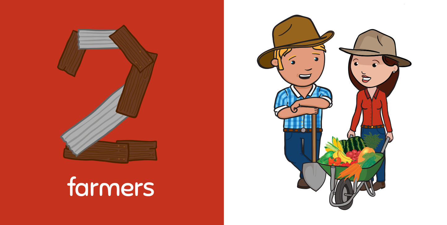 GEORGE THE FARMER NUMBERS ON THE FARM BOARD BOOK