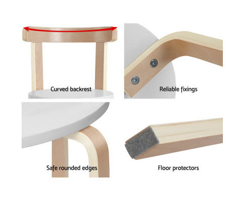 KEEZI NORDIC KIDS TABLE AND CHAIR SET 3PC DESK ACTIVITY STUDY PLAY CHILDREN MODERN