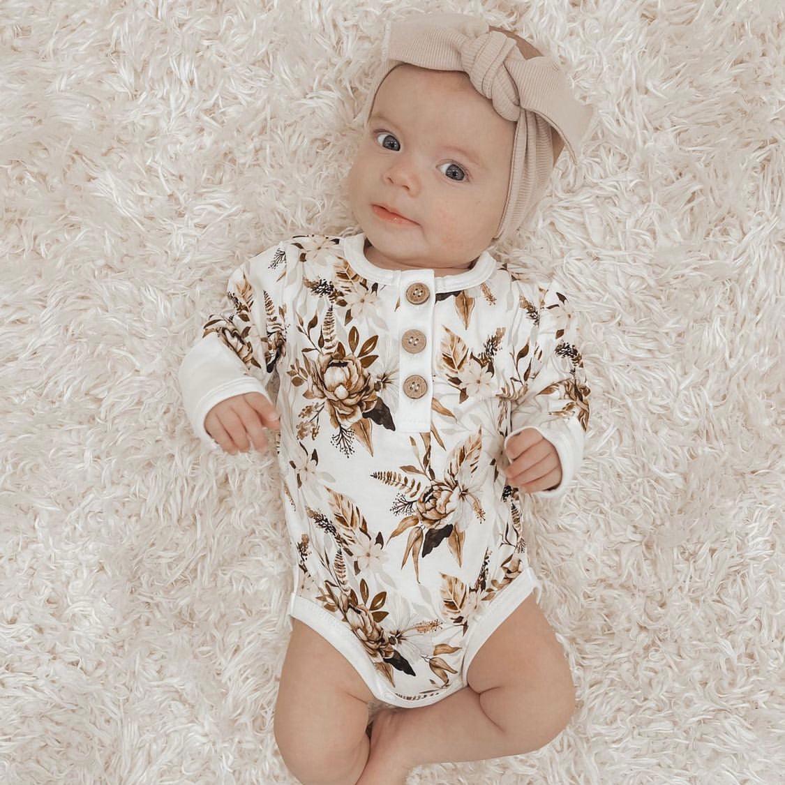 MINI HERITAGE ORGANIC BODYSUIT - VINTAGE BLOOM