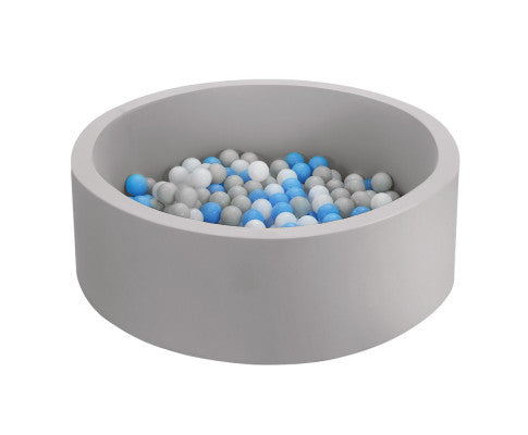 KEEZI OCEAN FOAM BALL PIT WITH BALLS KIDS PLAY POOL BARRIER TOYS 90X30CM GREY