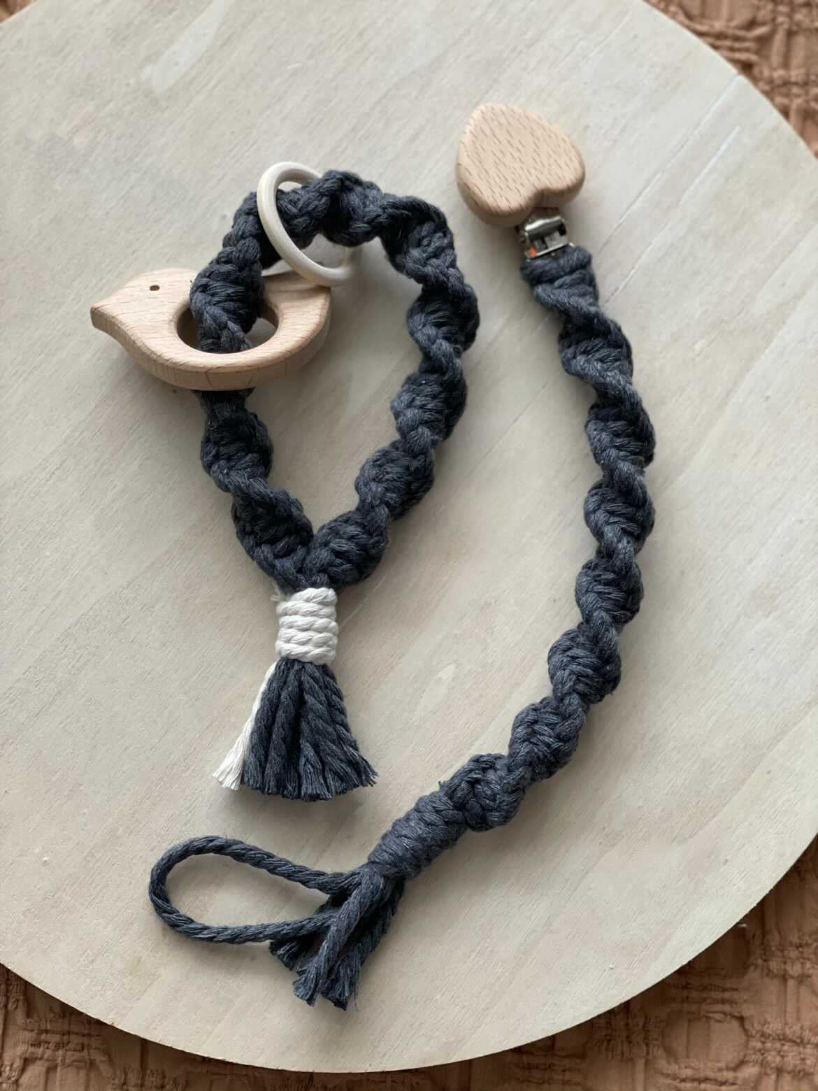 MACRAME DUMMY CHAIN - DARK GREY