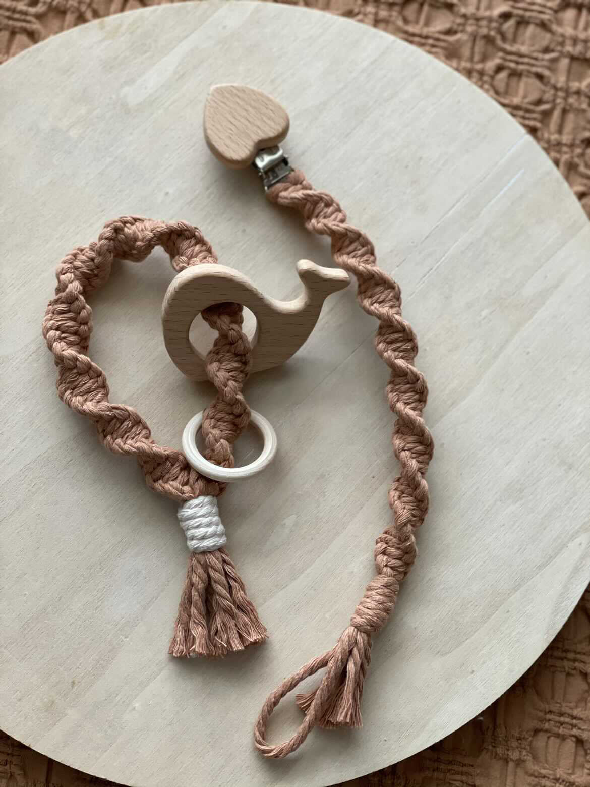 MACRAME DUMMY CHAIN - DUSTY ROSE
