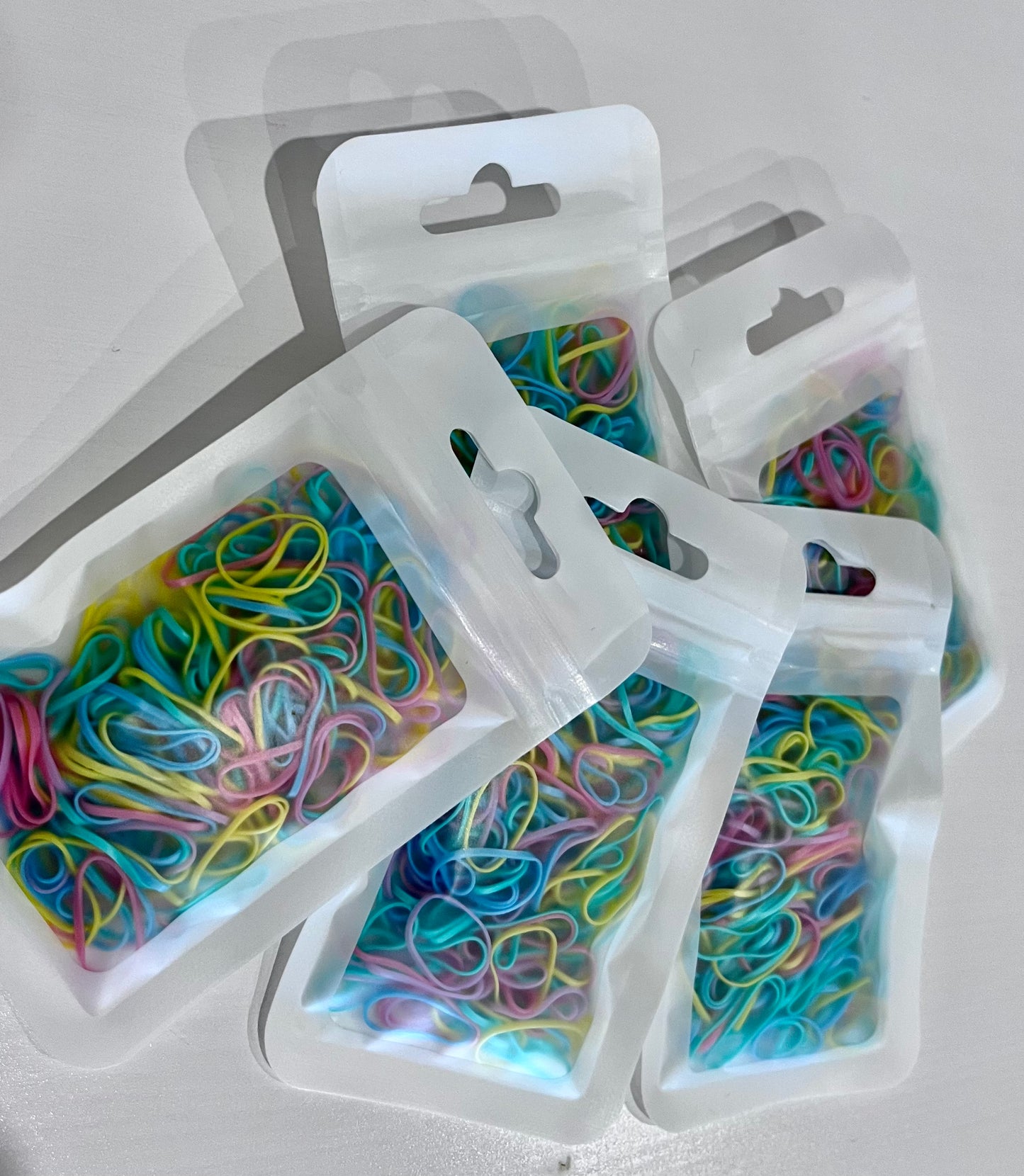 MINI SEAMLESS ELASTIC HAIR BANDS - DARK PASTEL ASSORTED