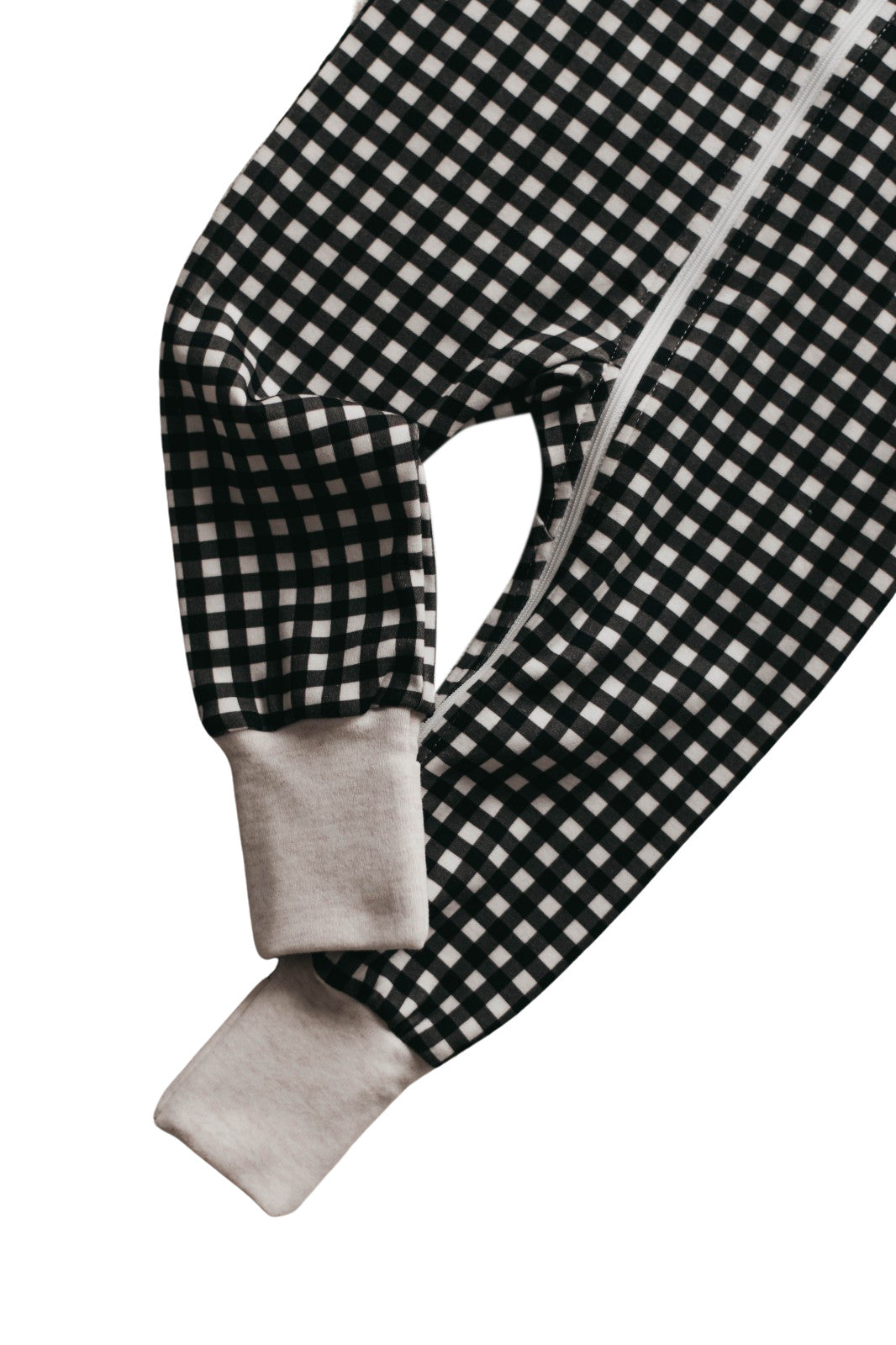 GINGHAM (BLACK) ZIP SUIT