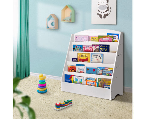 KEEZI 5 TIERS KIDS BOOKSHELF MAGAZINE RACK SHELF ORGANISER BOOKCASE DISPLAY