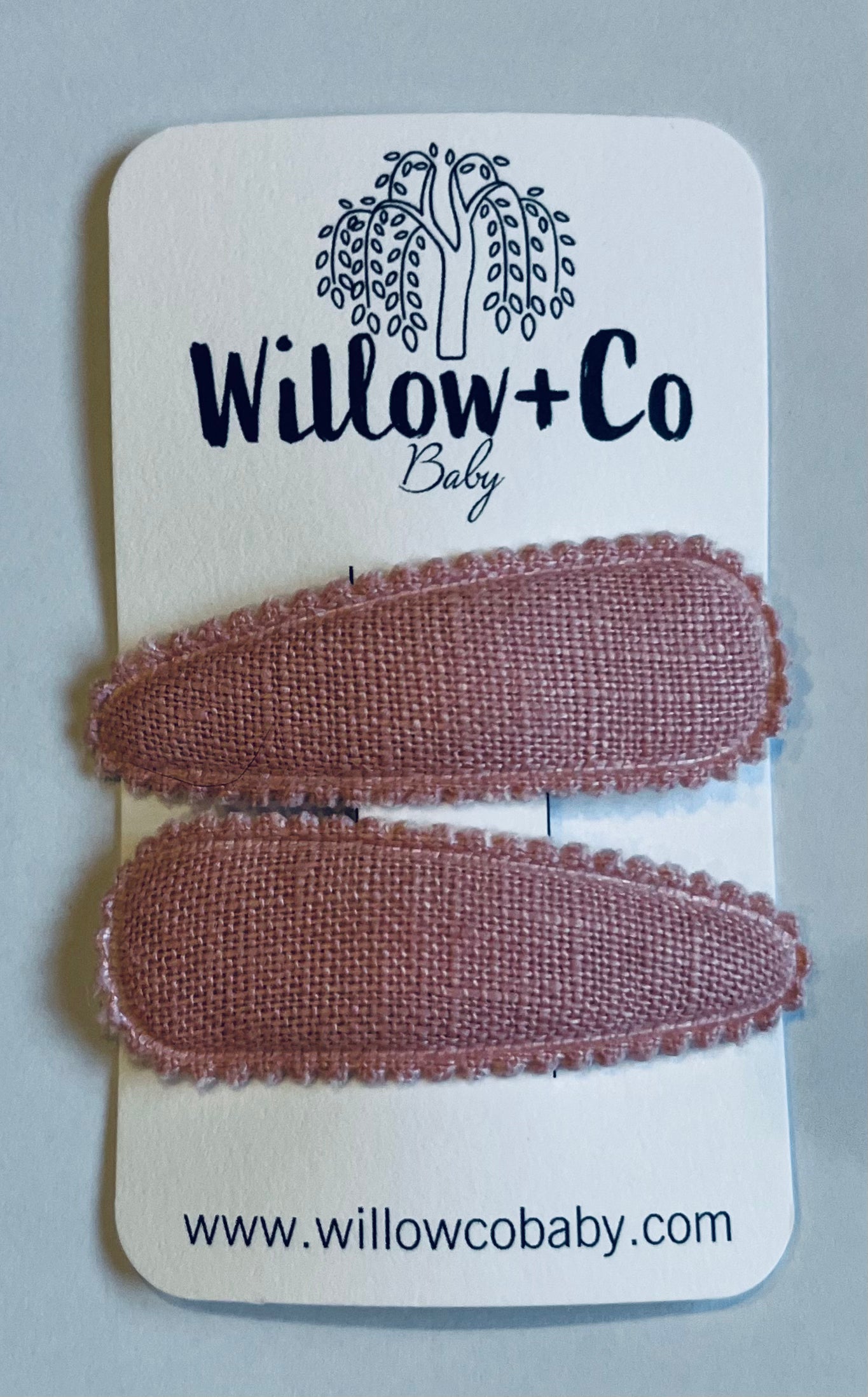 FABRIC SNAP CLIPS - PINK