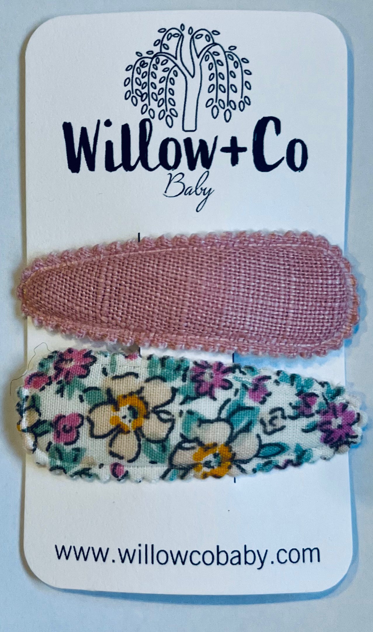 FABRIC SNAP CLIPS - PINK & AUDREY FLORAL