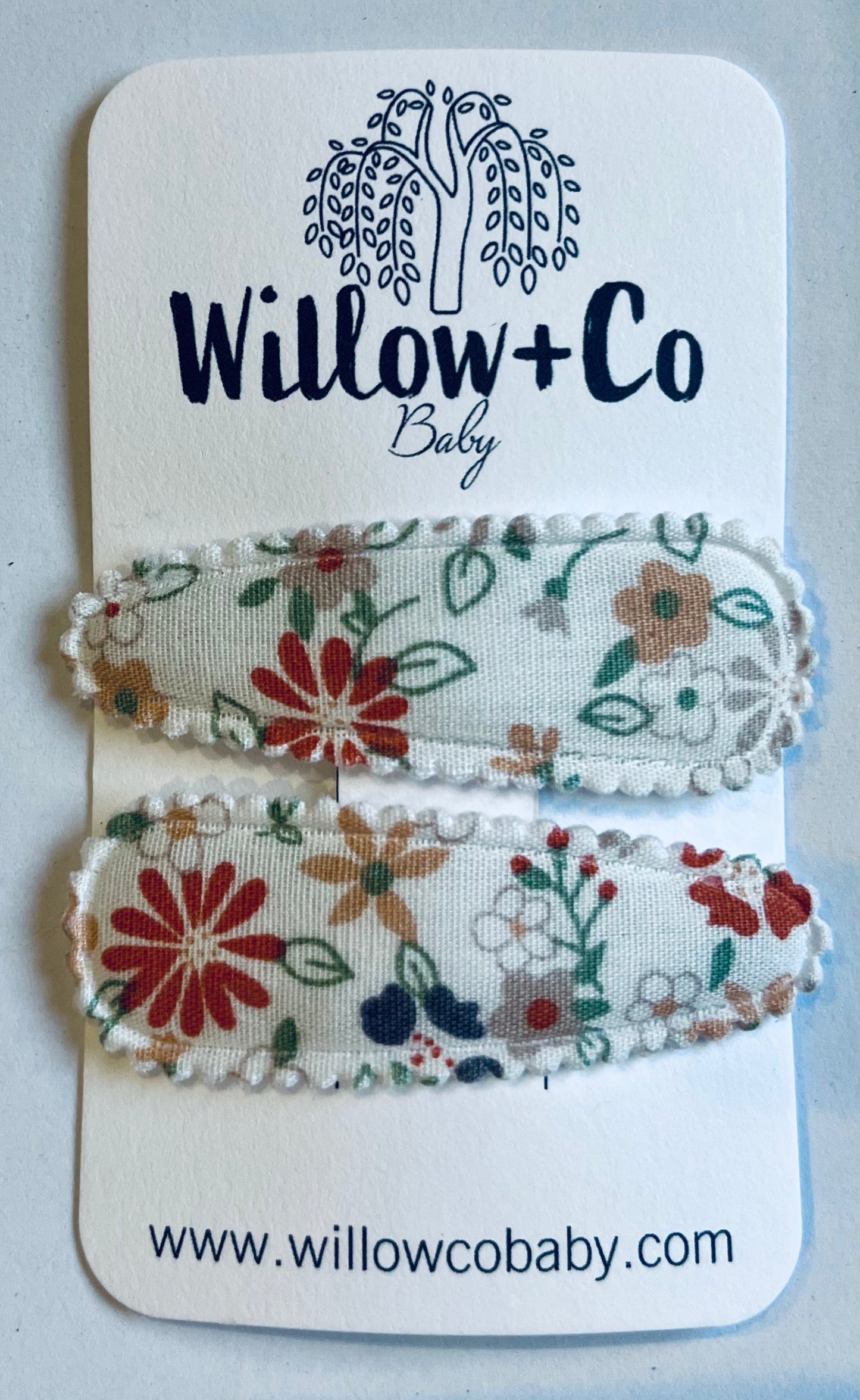 FABRIC SNAP CLIPS - SADIE FLORAL