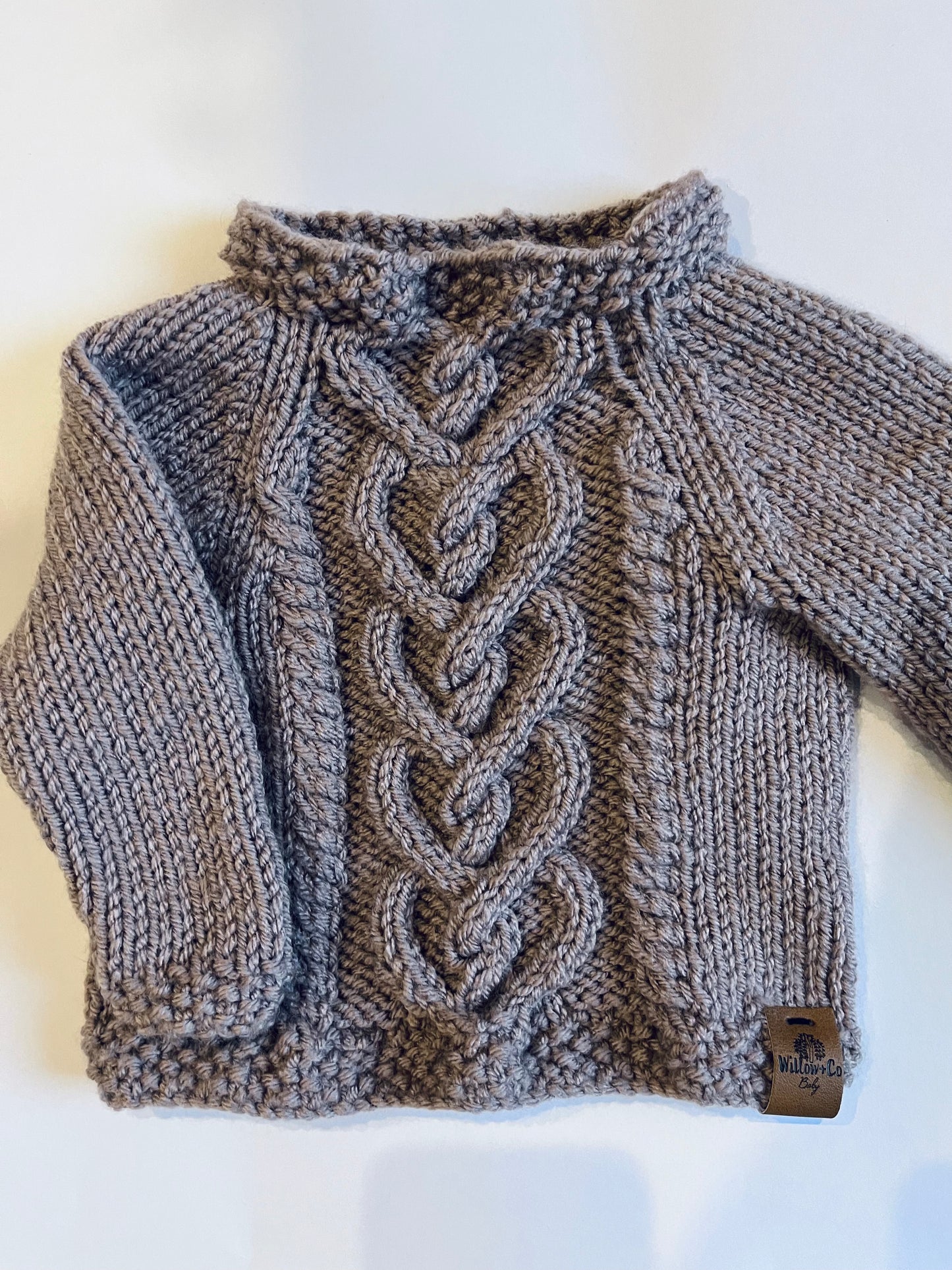 HAND KNITTED RIBBED DETAIL JUMPER - LILAC GREY