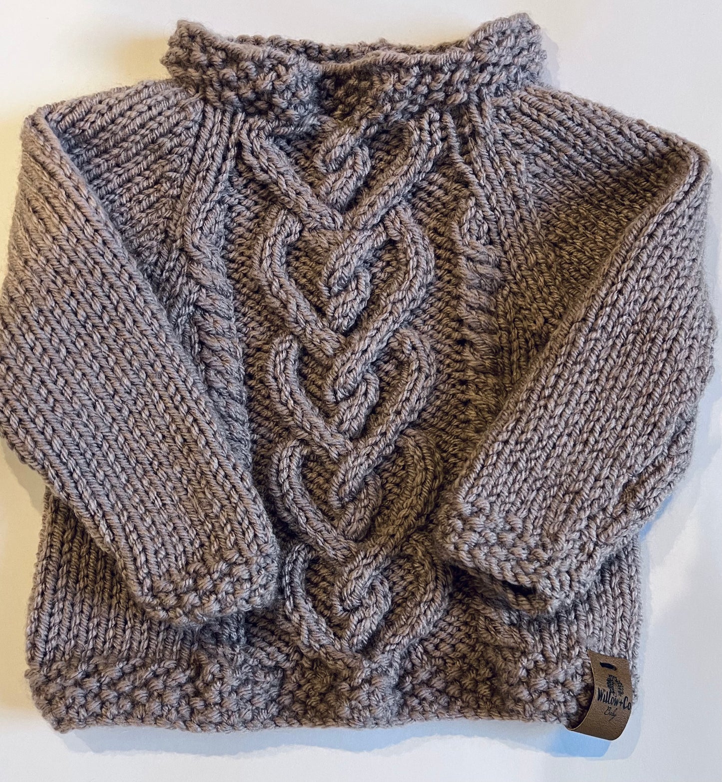 HAND KNITTED RIBBED DETAIL JUMPER - LILAC GREY