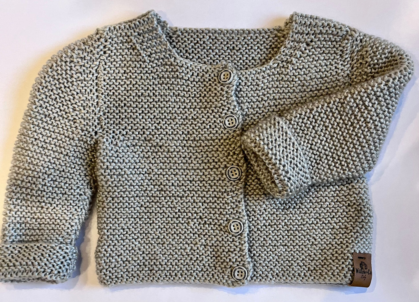 HAND KNITTED CARDIGAN - GREY