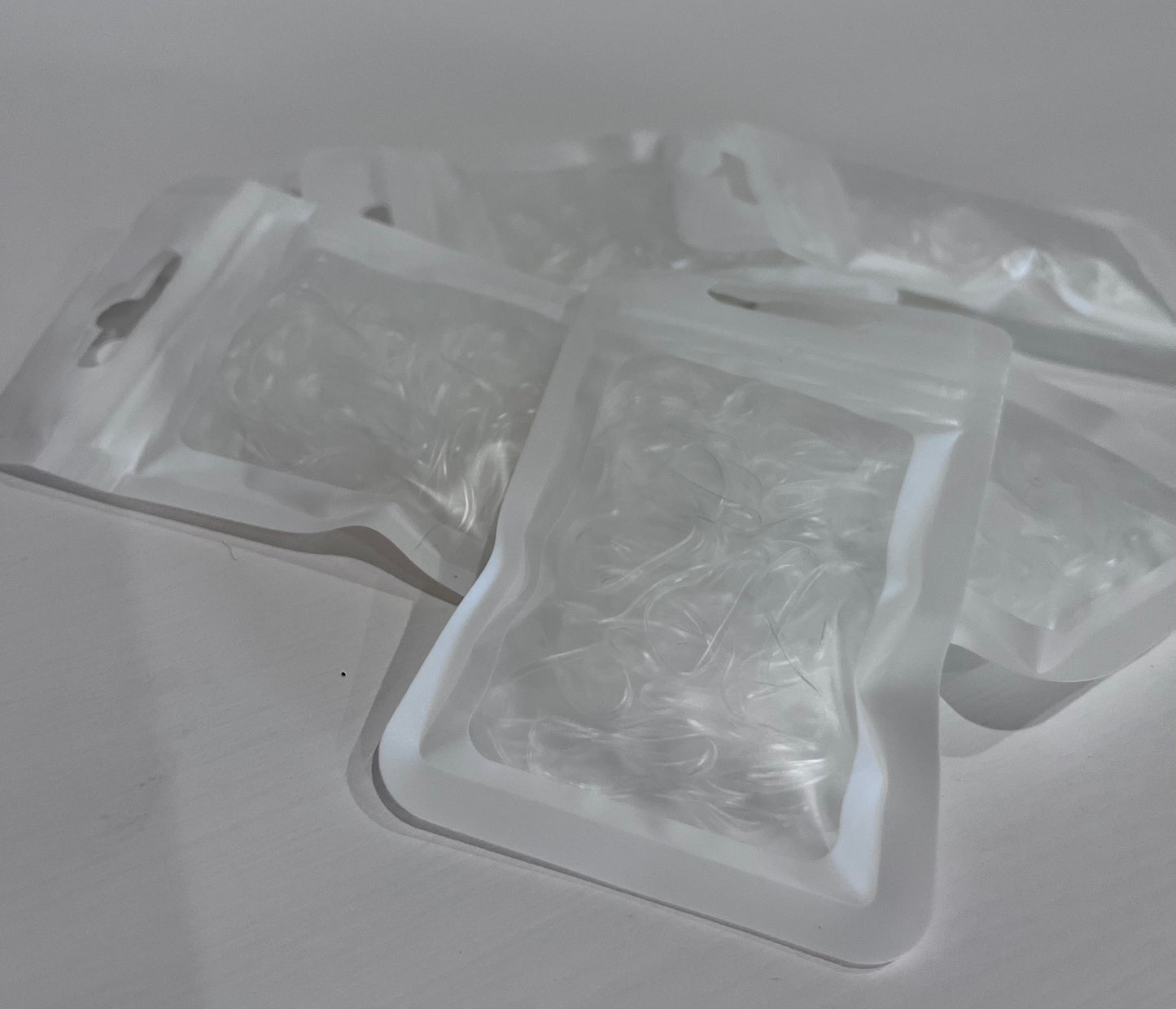 MINI SEAMLESS ELASTIC HAIR BANDS - CLEAR