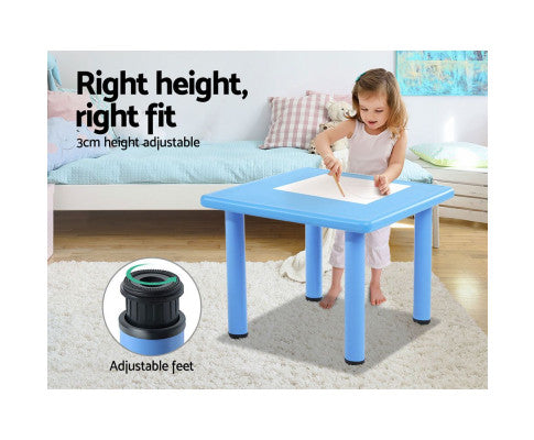 KEEZI 5 PIECE KIDS TABLE AND CHAIR SET - BLUE