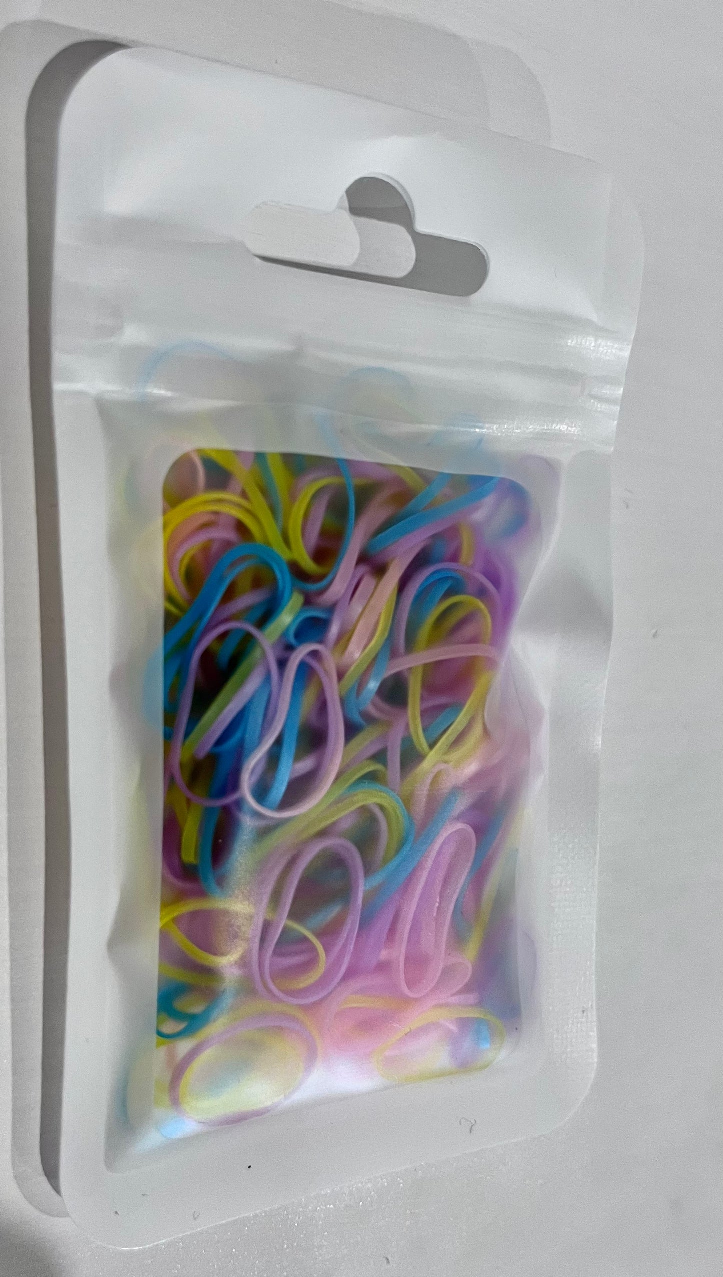MINI SEAMLESS ELASTIC HAIR BANDS - LIGHT PASTEL ASSORTED