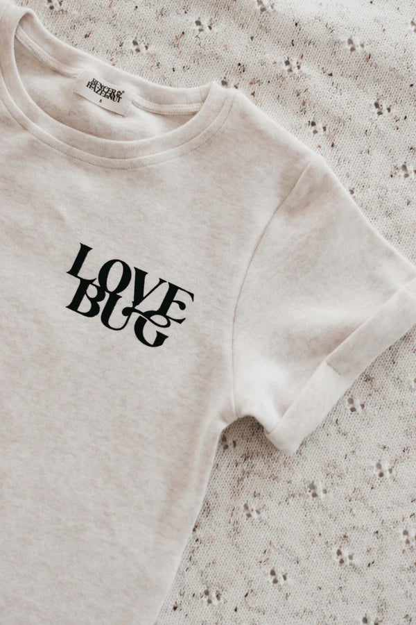OATMEAL LOVE BUG BODYSUIT/TEE