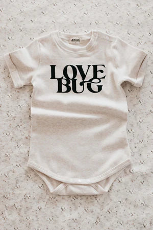 OATMEAL LOVE BUG BODYSUIT/TEE