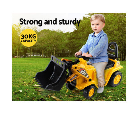 KEEZI KIDS RIDE ON BULLDOZER - YELLOW