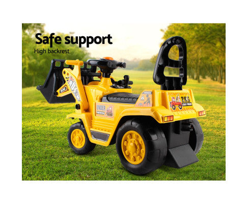 KEEZI KIDS RIDE ON BULLDOZER - YELLOW