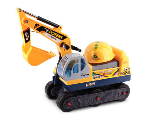 KEEZI KIDS RIDE ON EXCAVATOR - YELLOW