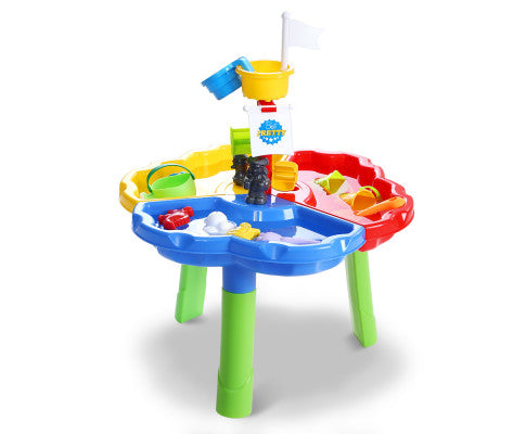 KEEZI KIDS BEACH SAND AND WATER SANDPIT OUTDOOR TABLE CHILDRENS BATH TOYS