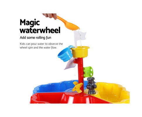 KEEZI KIDS BEACH SAND AND WATER SANDPIT OUTDOOR TABLE CHILDRENS BATH TOYS