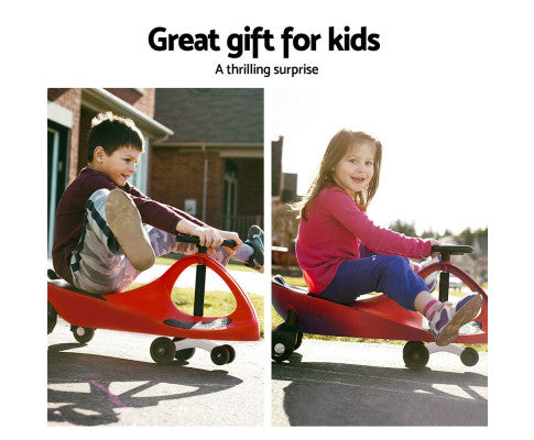 RIGO KIDS RIDE ON SWING CAR - RED