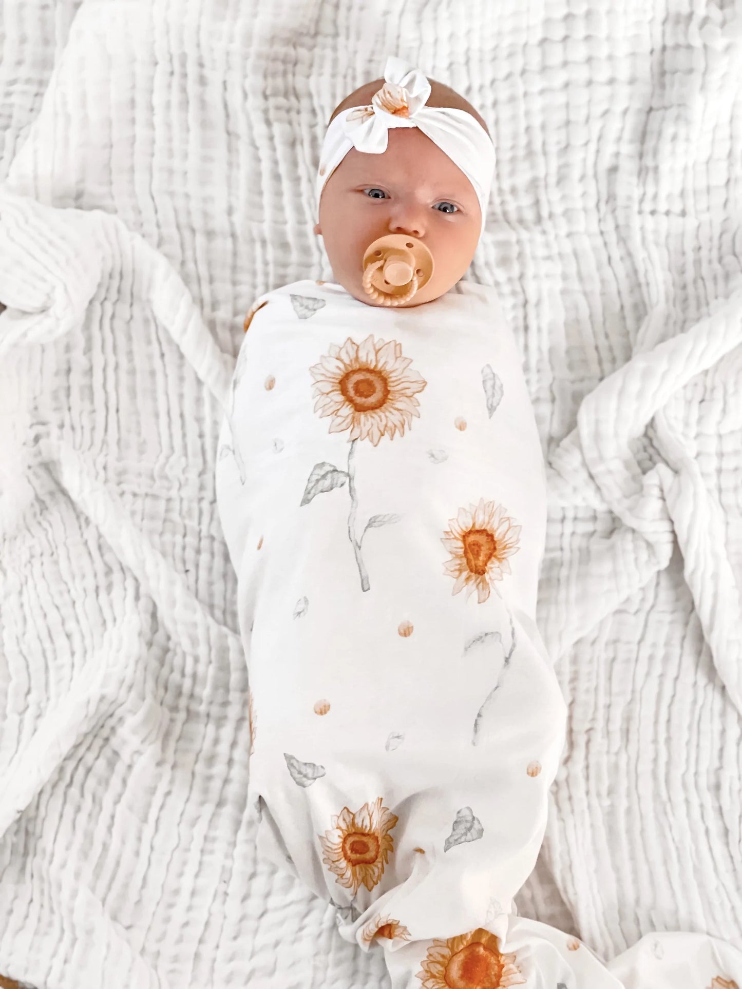 SUNFLOWER FIELDS SWADDLE SET