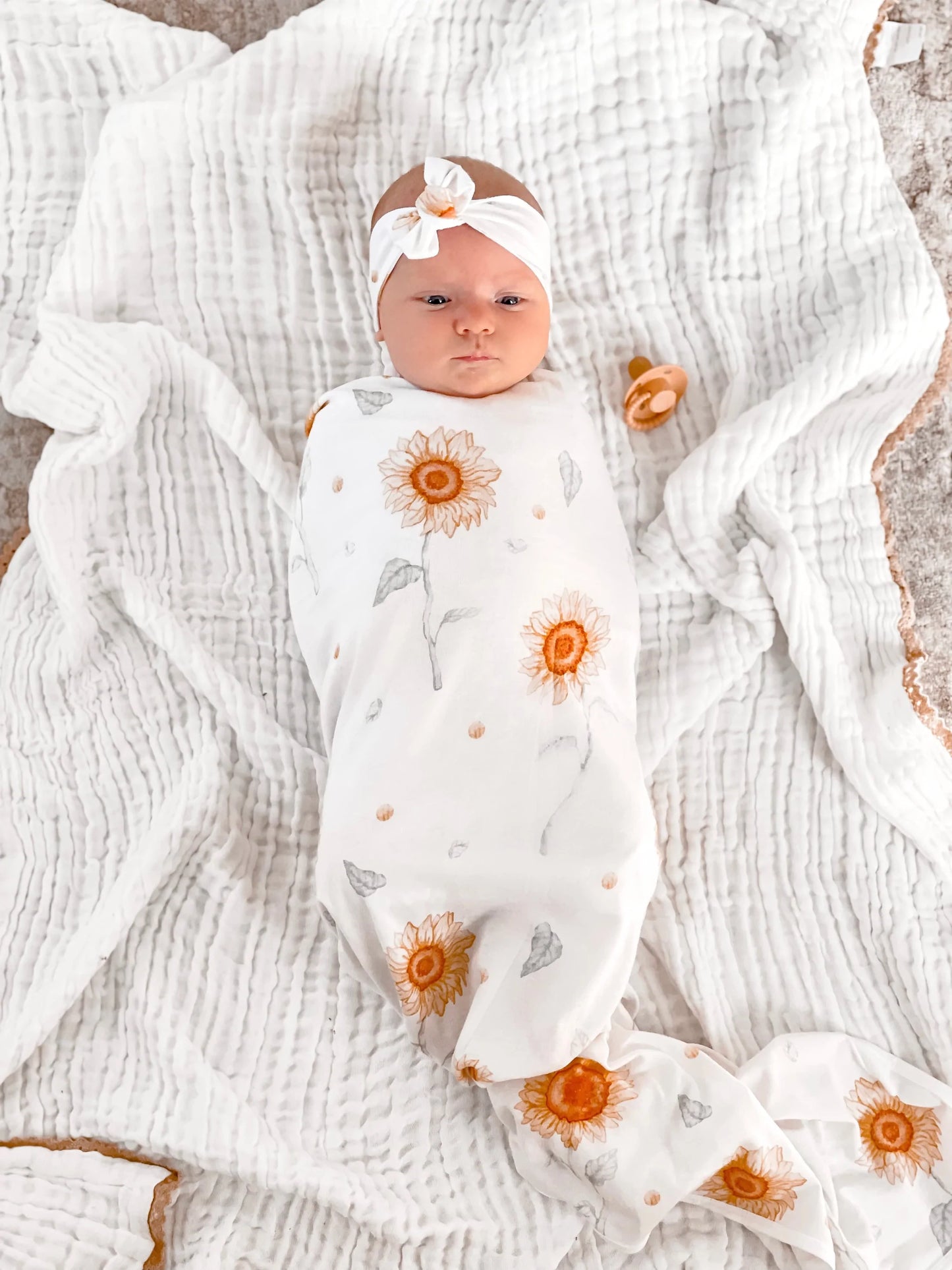 SUNFLOWER FIELDS SWADDLE SET