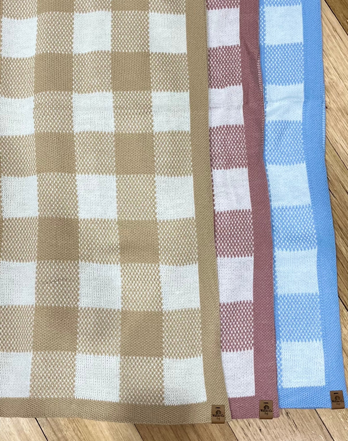 GINGHAM KNIT BLANKETS