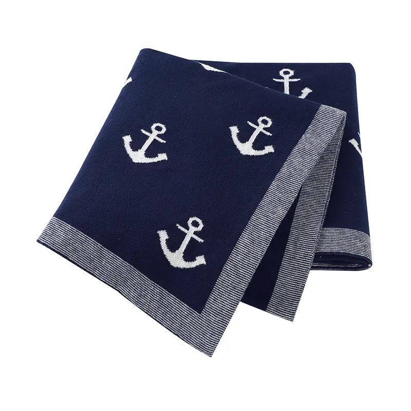 KNITTED BLANKET - ANCHOR