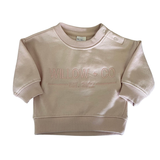 WILLOW+CO CREW - LIGHT PINK