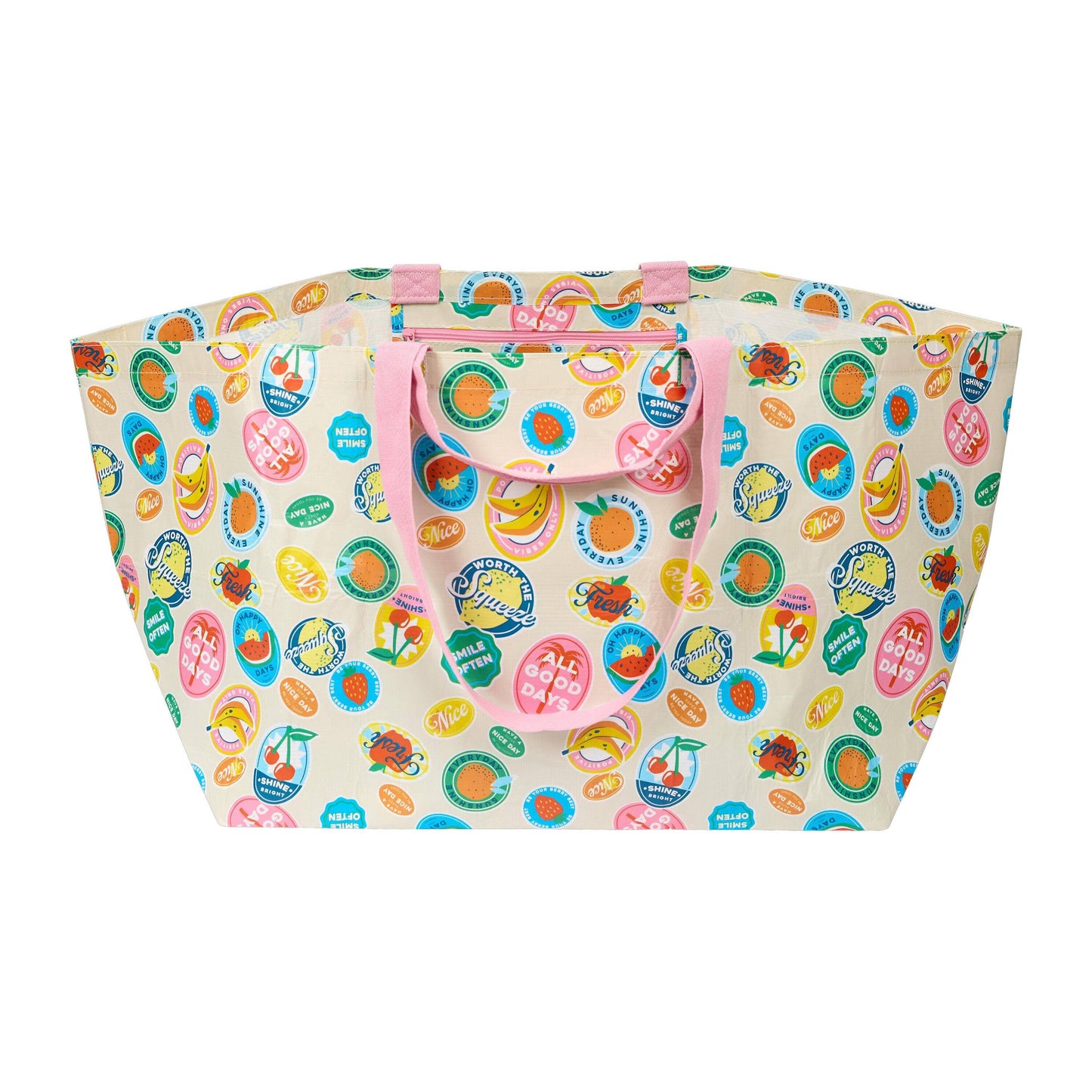 Fruit Stickers Oversize Tote