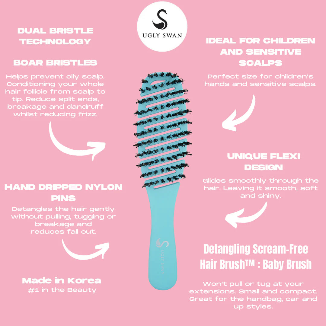 SCREAM-FREE® DETANGLING BABY HAIR BRUSH - MERMAID