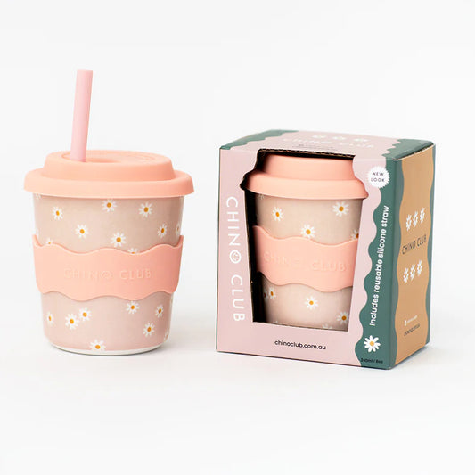 CHINO CLUB - PINK DAISY KIDS KEEP CUP  8oz