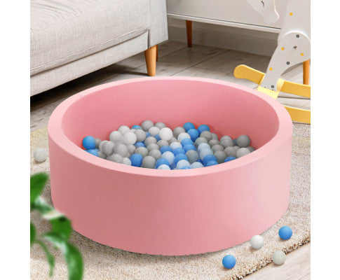 KEEZI OCEAN FOAM BALL PIT WITH BALLS KIDS PLAY POOL BARRIER TOYS 90X30CM PINK