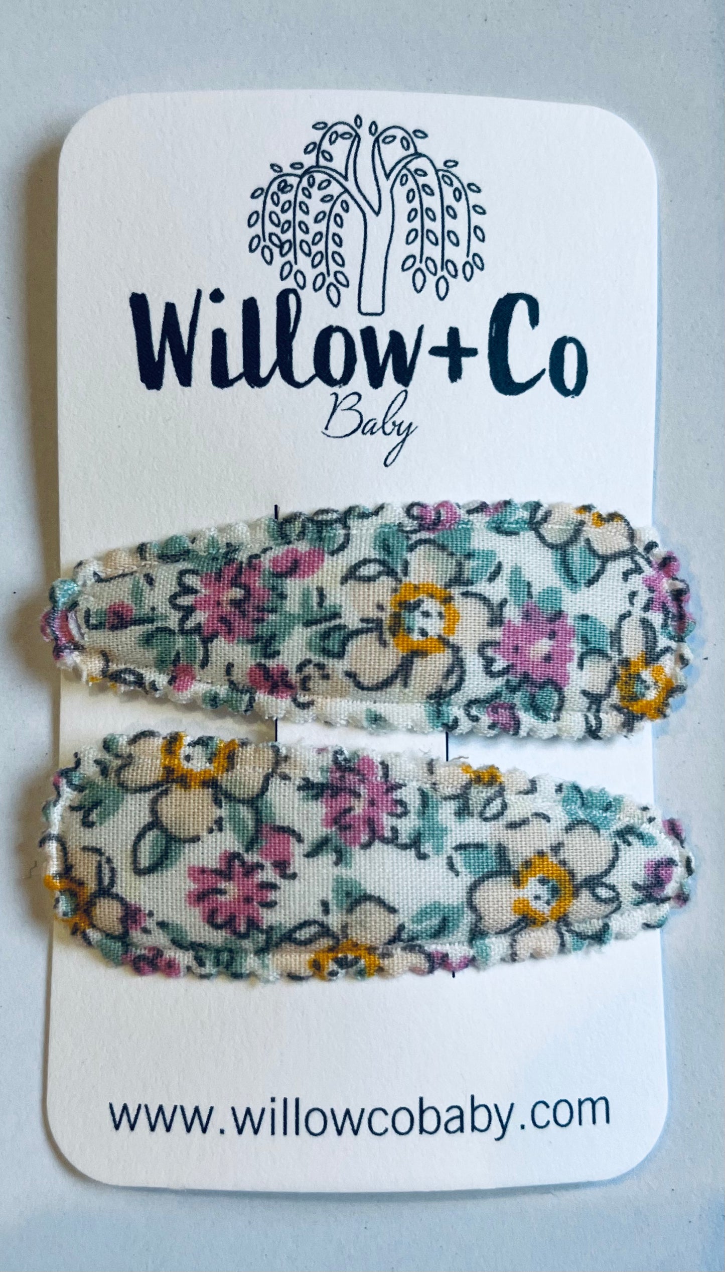 FABRIC SNAP CLIPS - AUDREY FLORAL