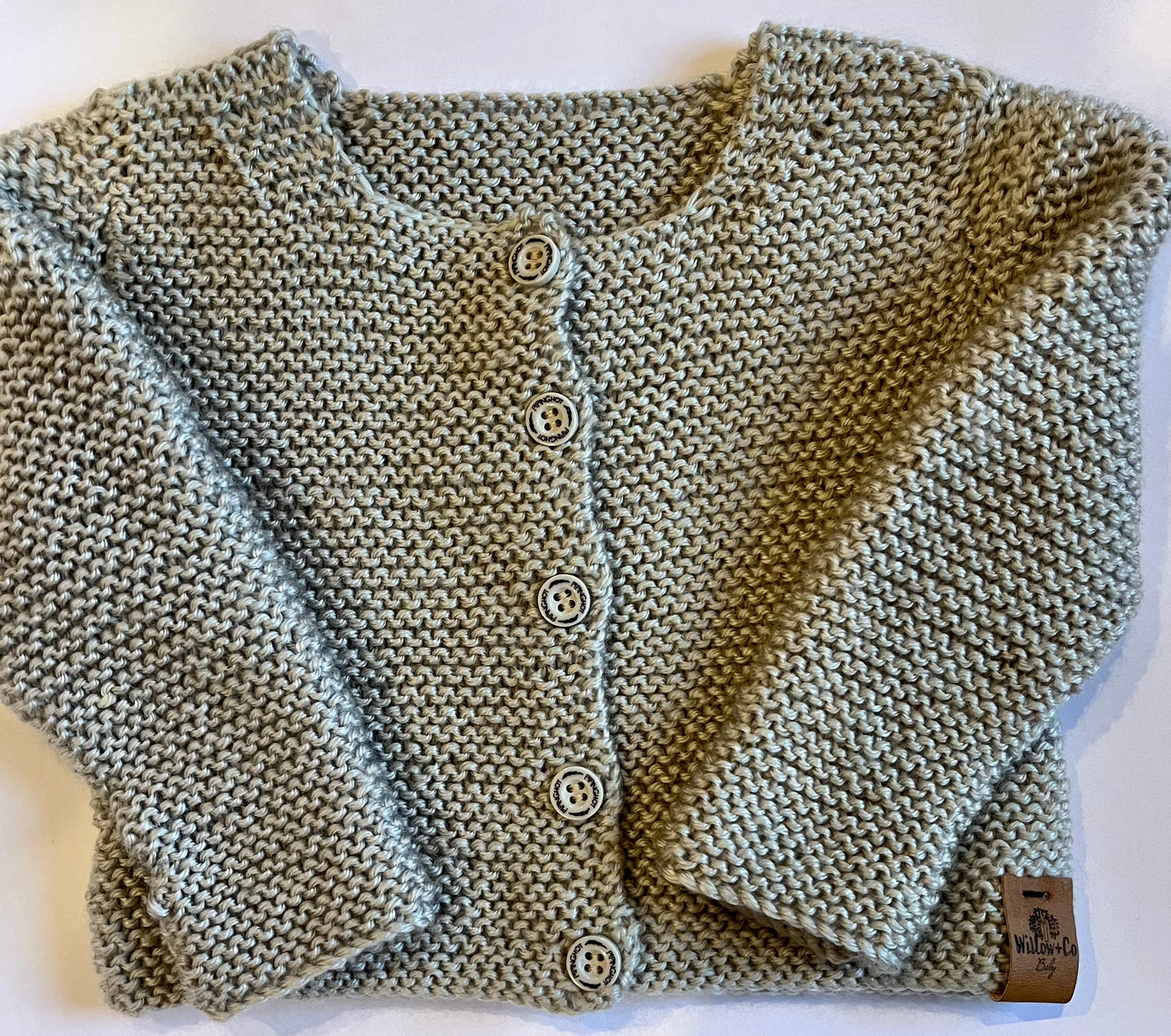 HAND KNITTED CARDIGAN - GREY