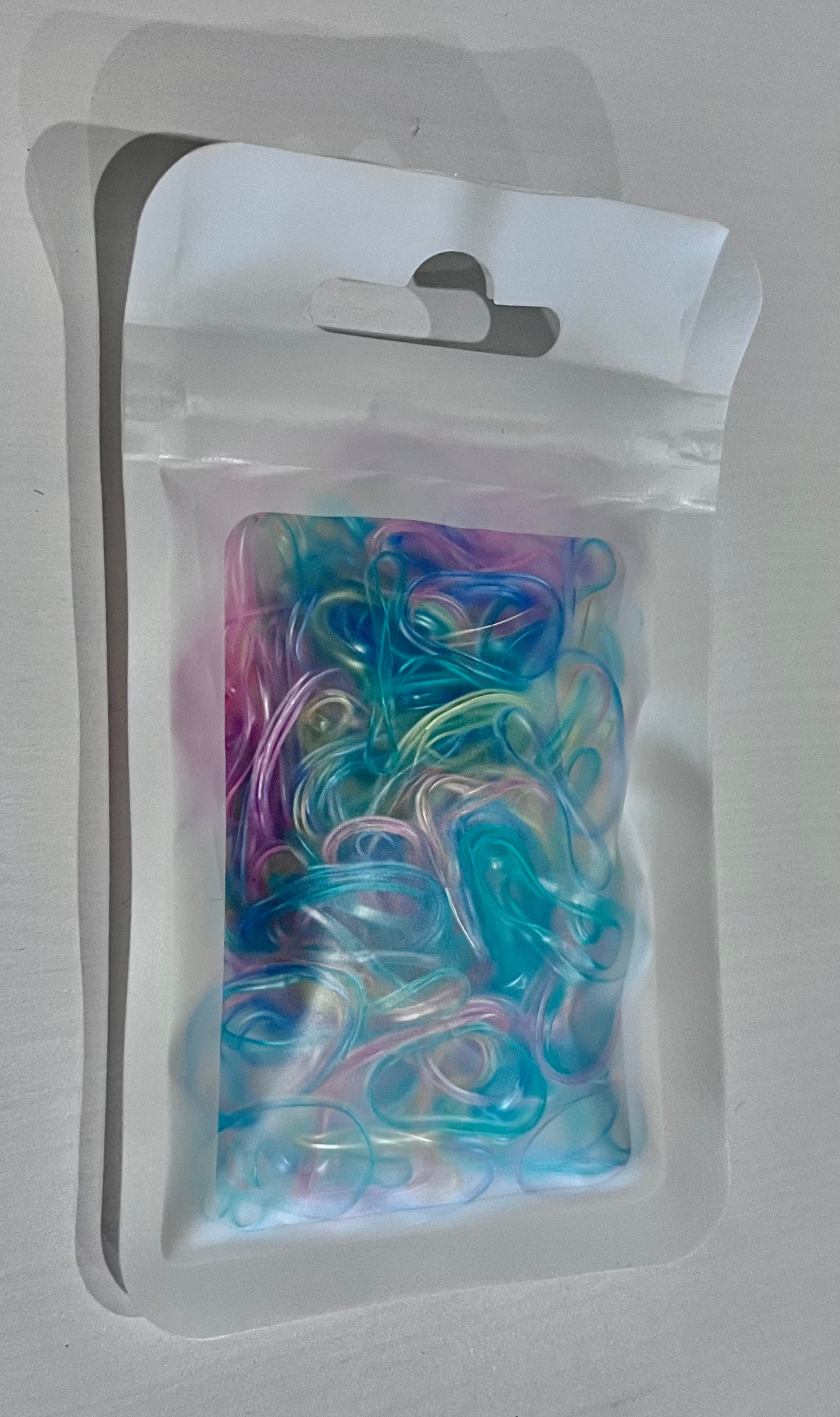 MINI SEAMLESS ELASTIC HAIR BANDS - CLEAR PASTEL ASSORTED