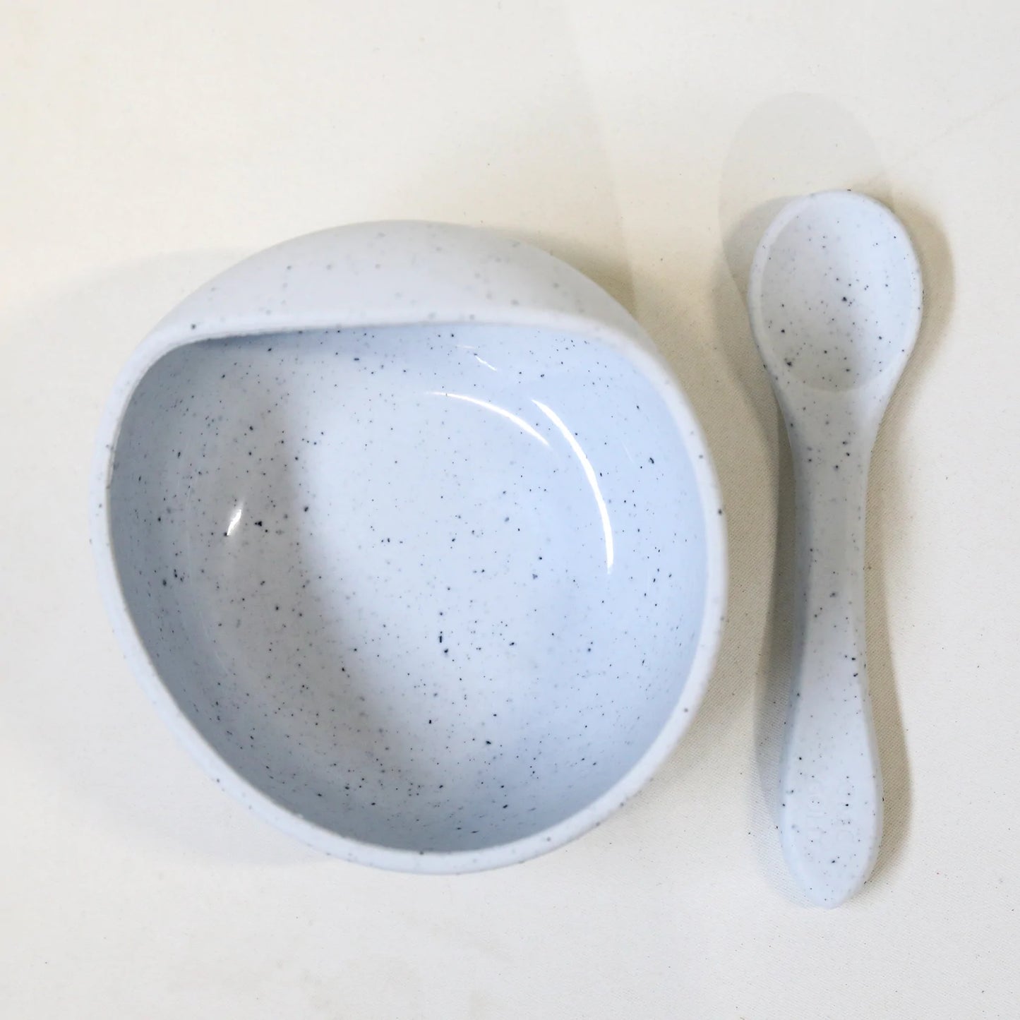 SILICONE BOWL AND SPOON