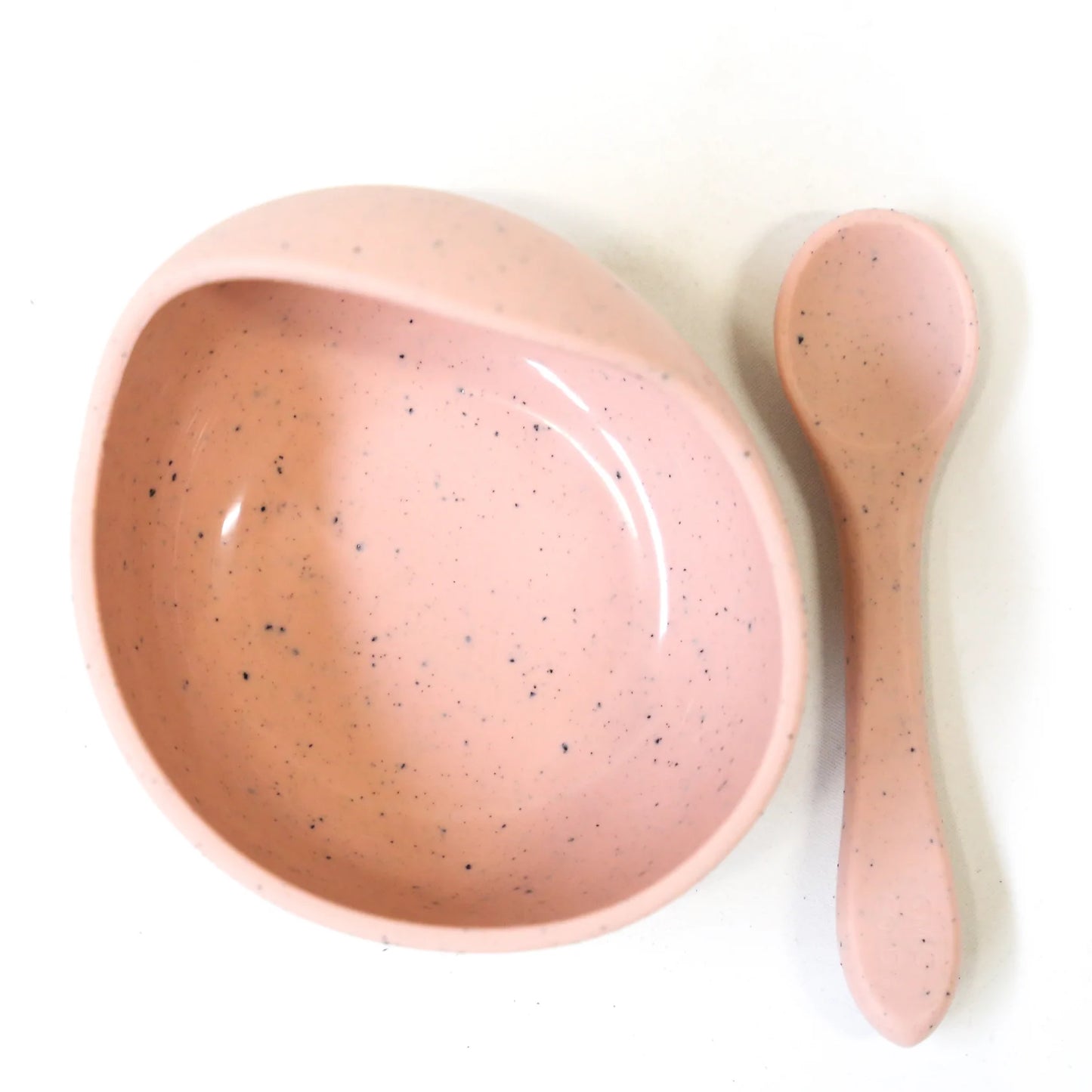 SILICONE BOWL AND SPOON