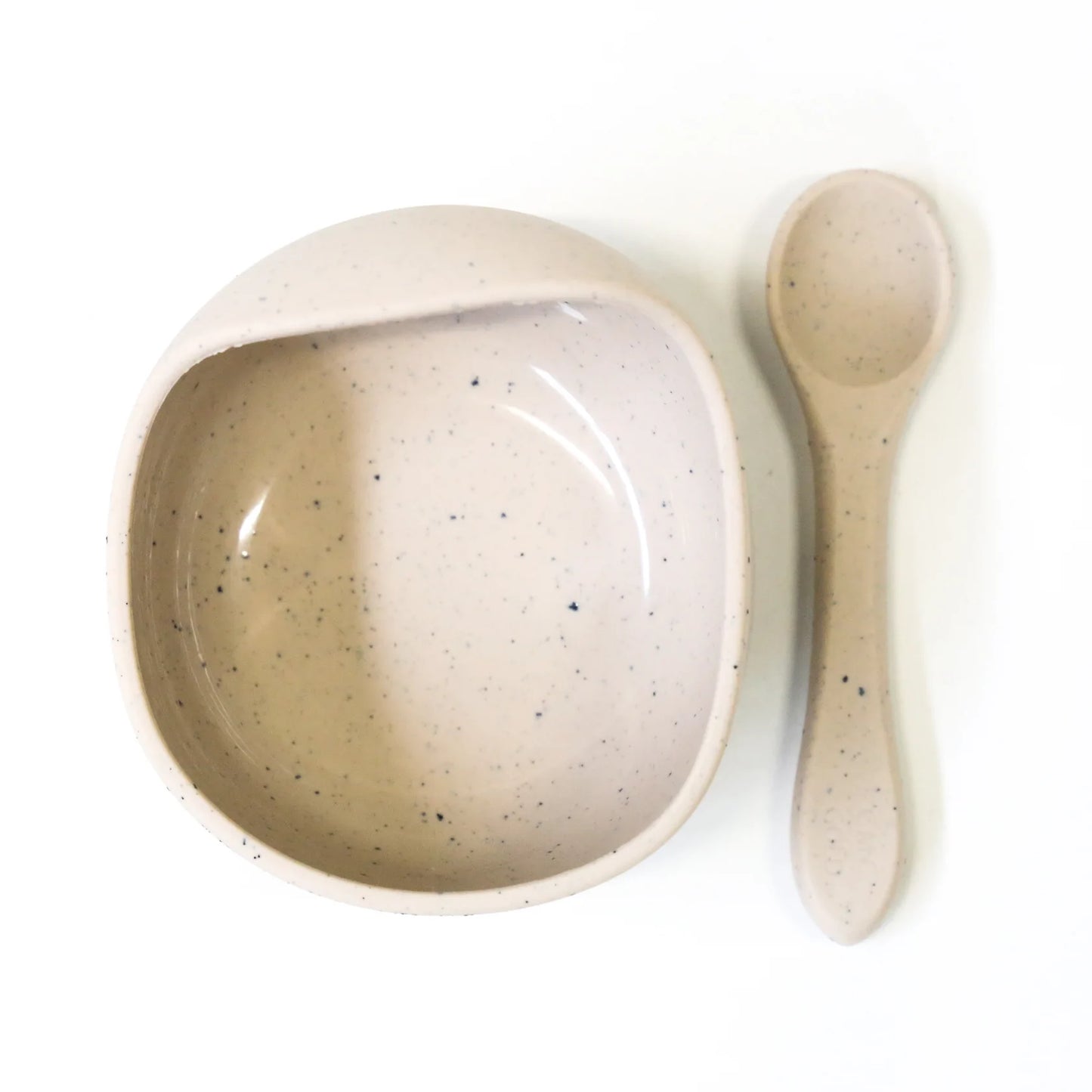 SILICONE BOWL AND SPOON