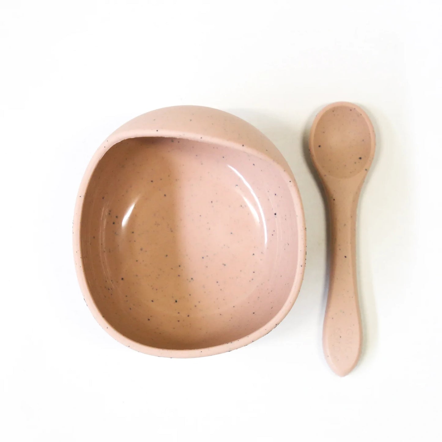 SILICONE BOWL AND SPOON