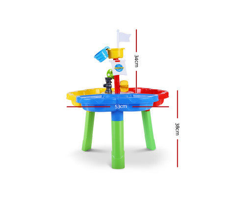 KEEZI KIDS BEACH SAND AND WATER SANDPIT OUTDOOR TABLE CHILDRENS BATH TOYS